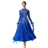 B-2063 High Quality New Standard Ballroom Dance Dress Women Girls Competition Smooth Dance Dress Modern Dance Dress For Sale