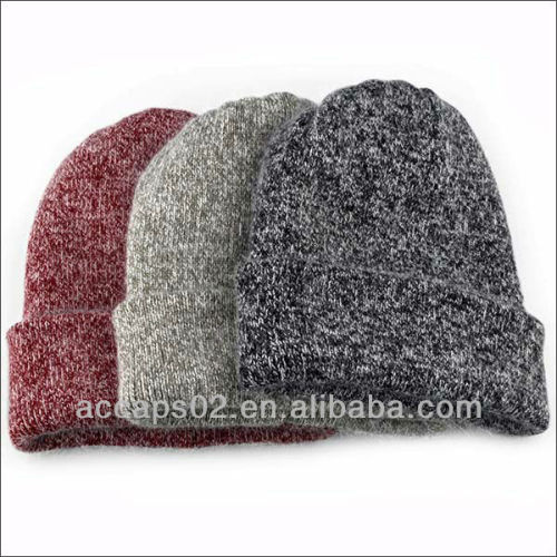 Colorful plain acrylic fitted long beanie blank
