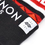 Custom funny warm winter knit hats with pom poms for adult