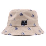 Custom OEM printing fishing bucket hat with woven label