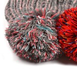 Winter hat cap women knitting cap customised long beanie hats with pompoms