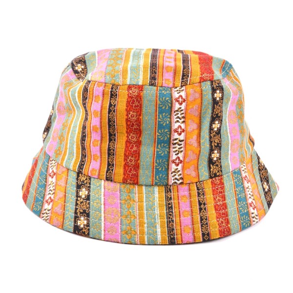 Women Flower Cap Cotton Fishing Summer Camping Flat Brim visor Sun Bucket Hat