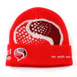 Beanie acrylic plain printed pattern knit beanie hats unisex winter hat