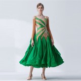 B-19289 Carnival new national standard ballroom dresses latin dance competition ballroom dance waltz dress pearl silk skirt