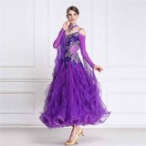 B-14143 Modem Professional Free Shipping Performance Competition Wear Ballroom Dance Dress