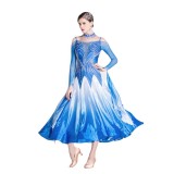 B-18438 British imported Popular Elegant Ballroom Latin Dance Dress Hot Sale High Quality Long Ballroom Dancing Dress For Sale