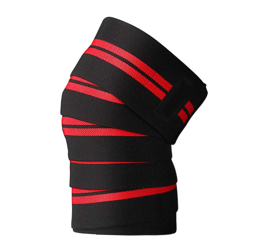 High Quality Adjustable Customized Size Weightlifting Fitness Powerlifting Knee wraps Straps for Squats