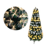 Commercial Plastic Prelit Yellowe Led Lighting PVC PET PE Christmas Tree With Decoration