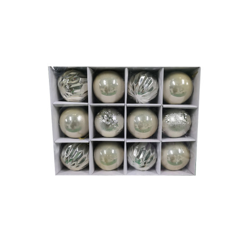 New 34PCS 2.36 Inch Shatterproof Christmas Tree Decorations with Hanging Rope Gold Christmas Ball