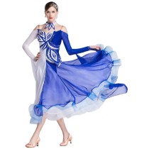 B-18417 Hot Sale Competition Ballroom Gown Custom High Quality American Smooth Ballroom Competition Dress For Adults