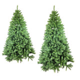 Plastic Pull Up Realistic Large Metal Frame Flocked Christmas Trees