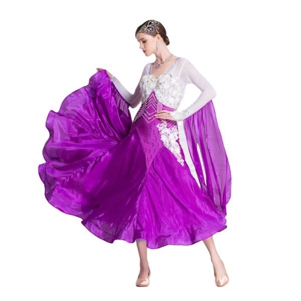 B-18140 Wholesale International Standard Ballroom Dance Dress Adult Competition Sexy Ballroom Dance Dress For Sale