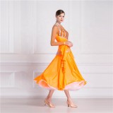 B-18471 International Standard Silk sexy Ballroom Dance Dress High-end Competition Dress For Ballroom Dancing For Children