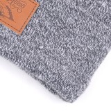 Running acrylic plain gray beanie hat without pompom