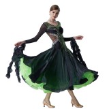 B-19176 Modern dance wear women ballroom dance costumes waltz performance uniforms ball dance dress ink painting big skirt dress
