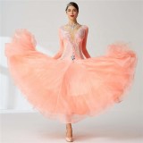 B-2055 New customer competition sexy ballroom dance dress waltz national standard salsa dance performance dresses for sale