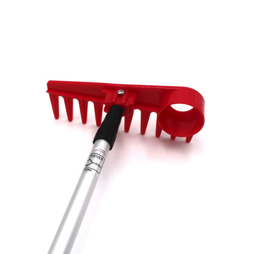 High Quality Adjustable Length Plastic Rake Aluminum Handle Golf Rake Bunker
