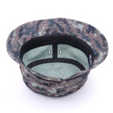 Custom camouflage leather patch adult bucket hat