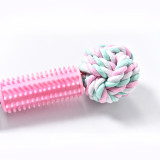 cute pink custom dog tug rope toy