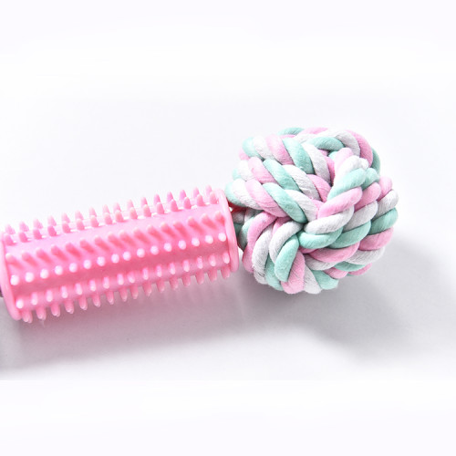 cute pink custom dog tug rope toy