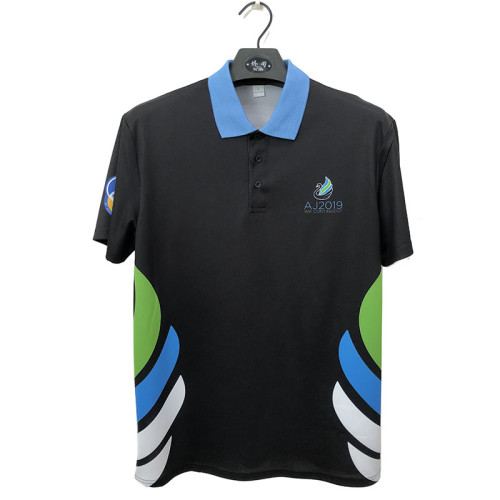 Custom Polo Shirt Printing Sweat Absorbing Quick Dry Sublimation Shirt