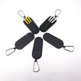 Custom Logo 3 Tees Leather Golf Tee Hanger with Clip