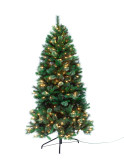 6FT 7FT 8FT PE PVC Pencil Slim Artificial Christmas Tree with Metal Base