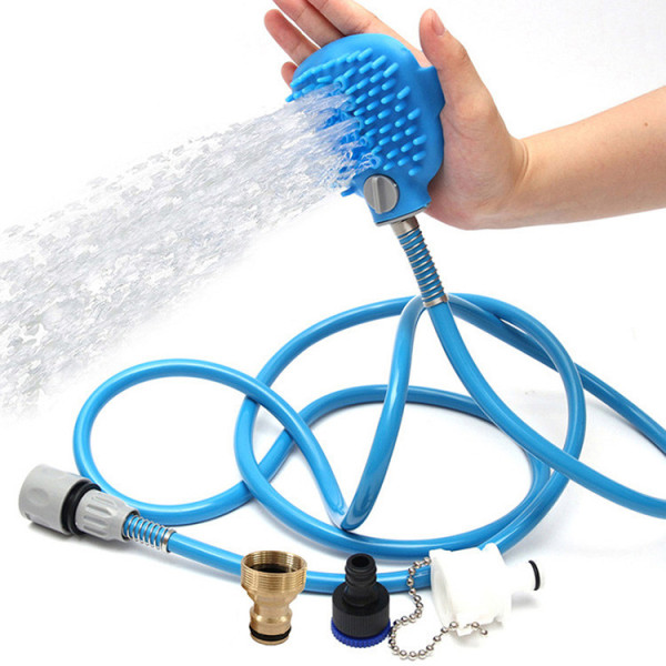 Hot Sale Bathing cleaner silicone brush shower kit polyester custom pet hair remover pair dog grooming glove