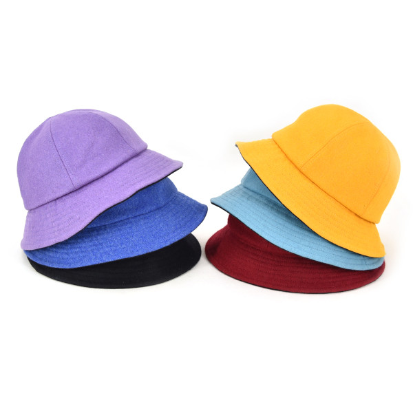 wholesale customizable fishmen caps no logo plain mutilcolors melton bucket hats