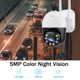 Cctv Ptz ICSEE 5.0mp Hd Outdoor Waterproof Full Color Night Vision Wifi Camera