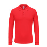 Mens Performance Polo Shirts 220GSM Custom Logo Long Sleeve Polo Shirt With Your Design Mens Cotton Polo Shirts