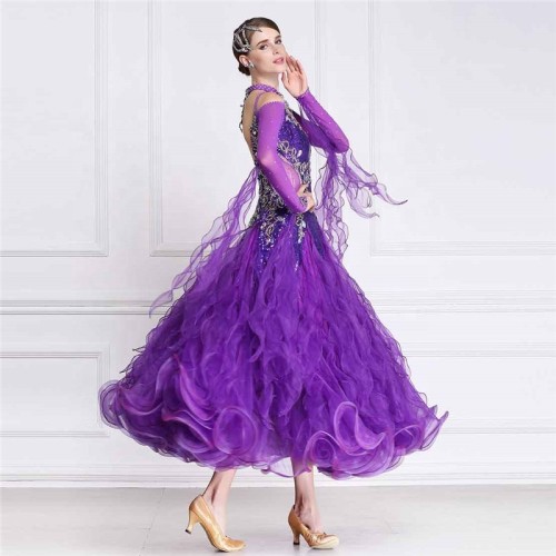 B-14143 Modem Professional Free Shipping Performance Competition Wear Ballroom Dance Dress