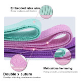 Custom fabric Long pull up Fitness Loop Exercise bands Gym cotton Long resistance Bands set