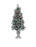 Hot Quality 6ft 7ft Pre-lit Artificial Christmas Tree Wreath led branch lights with Hinged Branches