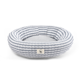 Stripe Cotton Pp Filling Soft Warm Pet Round Sofa Skin-Friendly Donut Cuddler Cat Dog Sleep Bed