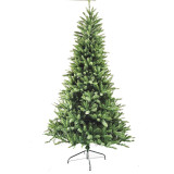 New Hot Sale Prelit 8ft Hinged PVC Christmas Tree with Lights and Metal Stand