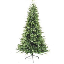 New Hot Sale Prelit 8ft Hinged PVC Christmas Tree with Lights and Metal Stand
