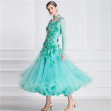 B-18250 Romantic fresh smooth american dancing dress big swing women's international standard ballroom dance dress