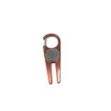 New Design Zinc Alloy Golf Pitch Fork with Ball Marker Golf Divot Tool