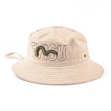 new style bucket summer hat embroidery bucket hat with string