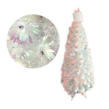Miniature Blue Real Lights Glass Christmas Trees