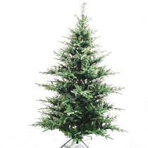 High Quality 7ft PVC Christmas Tree with Pine Cone and Red Berry Metal Stand for Indoor and Outdoor Use