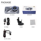 4 inch IPS Vehicle Car Black Box Dual Lens Car Camera DVR Full HD 1080P Car Dash Cam