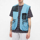100% Nylon Custom Cargo Vest Men Chest Pocket 5 Front Pockets Zipper Closure