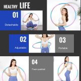 Wholesale Adults Detachable Slimming Hula Circle Adjustable Hula Ring Colorful Weighted Hoola Ring Hoop