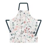 Custom Deep Blue 100% Cotton Soft Kitchen Apron With Pockets