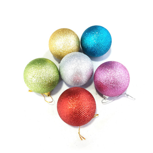 Printed Bouncy Glitter Lighting Led Christmas Ball