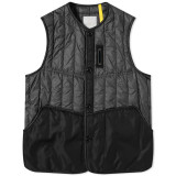 Streetwear Custom Goose Down Fill Quilted Vest Men Zip Closure 100% Nylon Wholesale