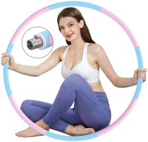 Wholesale Adults Detachable Slimming Hula Circle Adjustable Hula Ring Colorful Weighted Hoola Ring Hoop