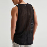 New collection men cotton mesh tank top sleeveless style wholesale